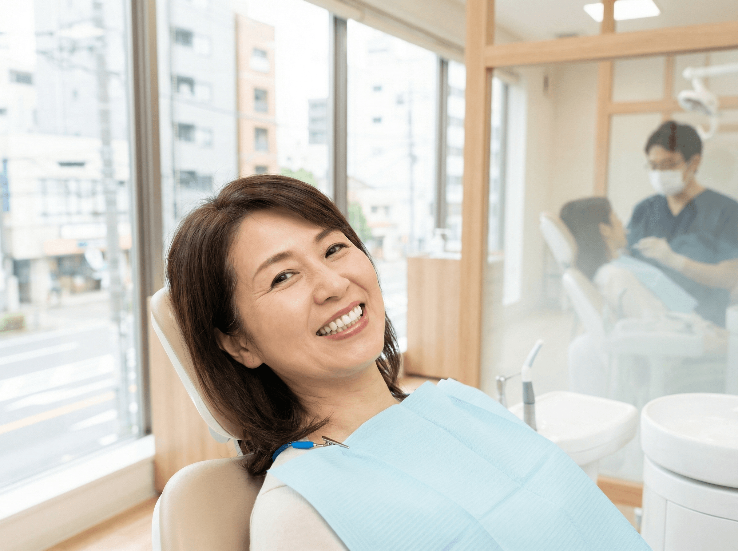 治療後に笑顔の患者様